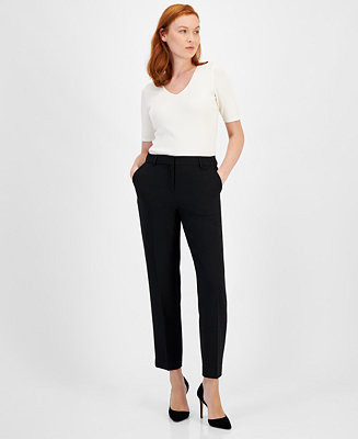 Women's Grace Mid Rise Straight-Leg Ankle Pants | Macy's