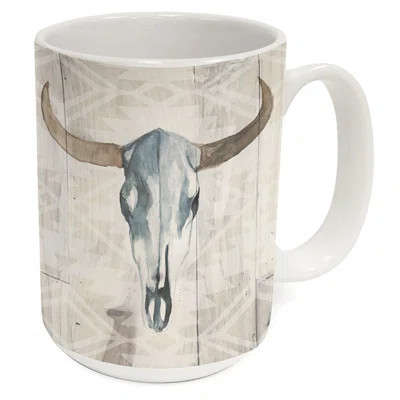 Western Skull 15 oz. Decorative Ceramic Mug | Wayfair North America
