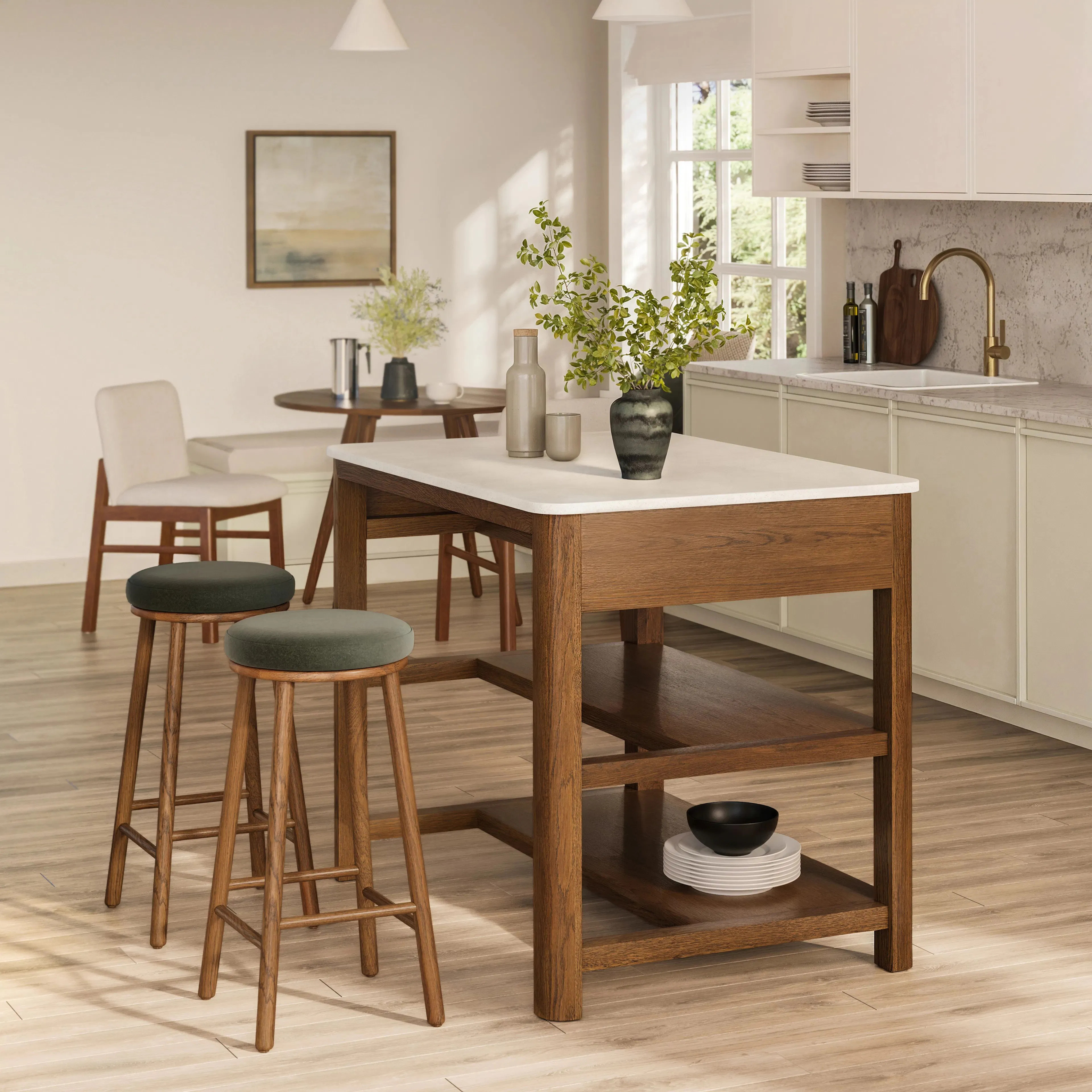 Holme 44" Kitchen Island - Smoked Oak | Article