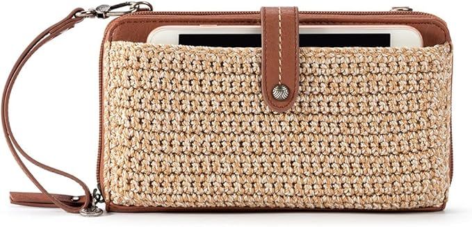 The Sak Iris Large Smartphone Crossbody Bag in Crochet and Faux Leather, Convertible Wristlet Pur... | Amazon (US)