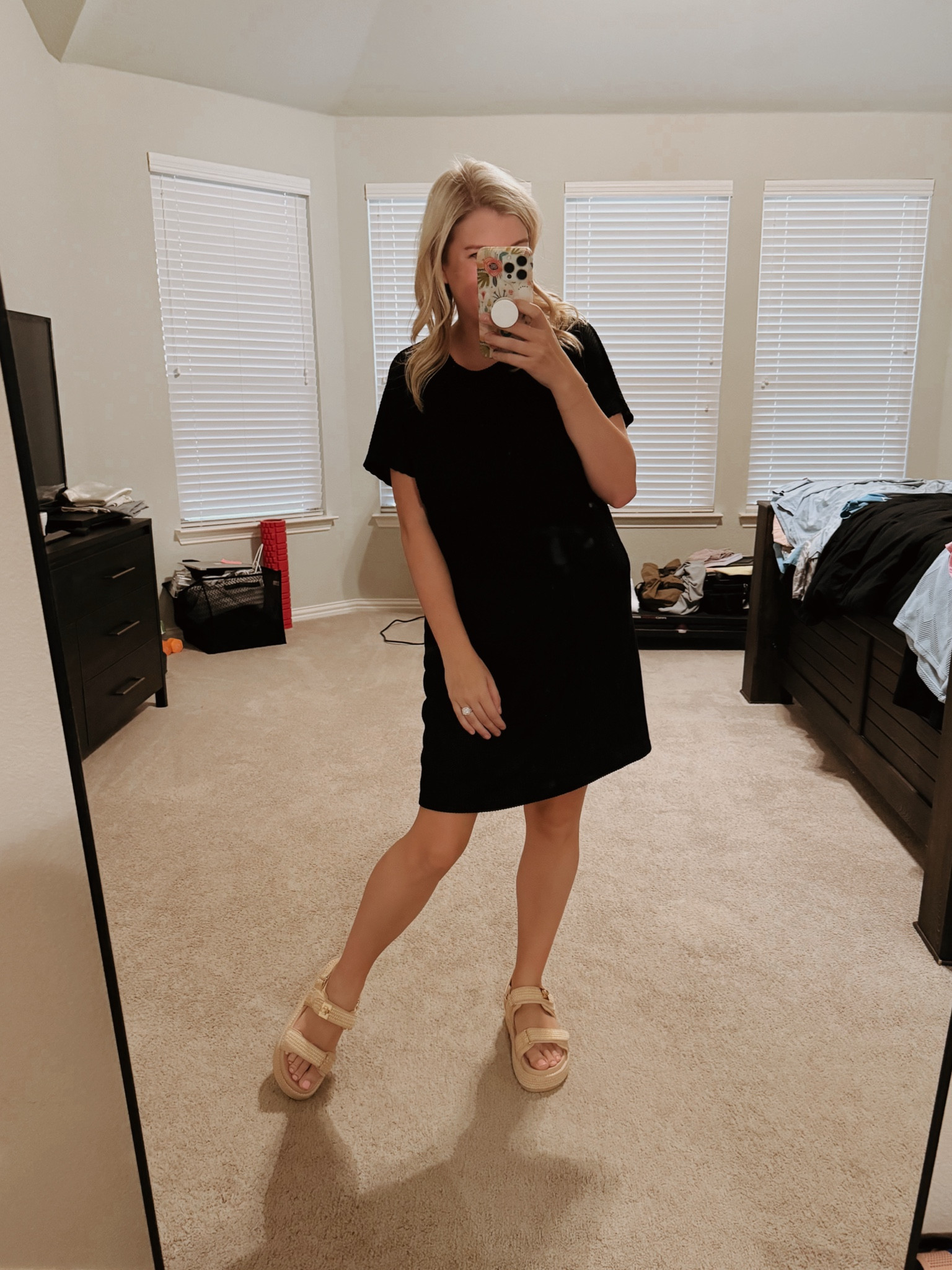 Wearing a medium dress from Amazon!