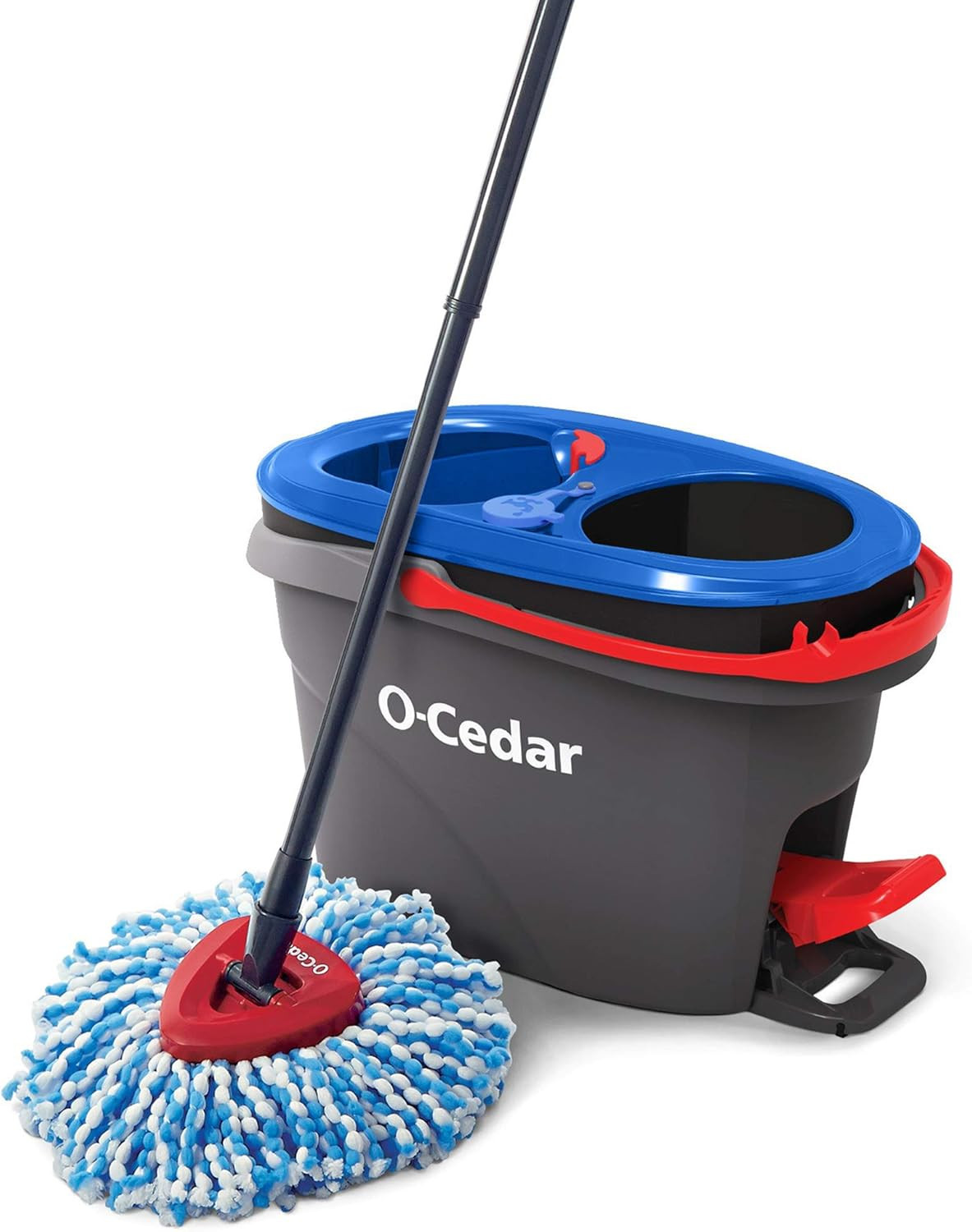 O-Cedar EasyWring RinseClean Microfiber Spin Mop & Bucket Floor Cleaning System, Grey | Amazon (US)