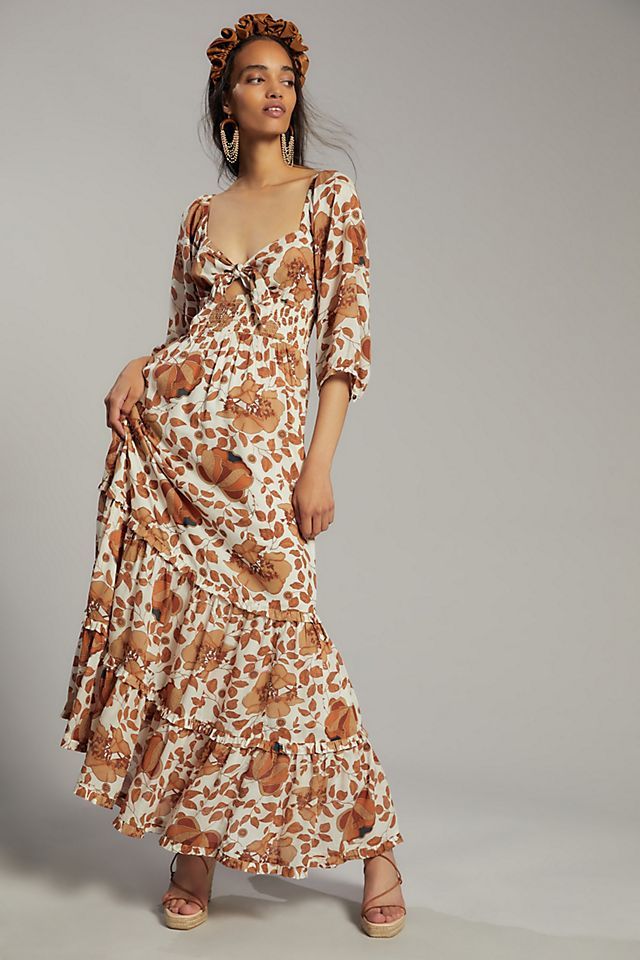 Tiered Floral Maxi Dress | Anthropologie (US)