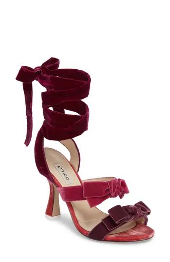 Women's Attico Diletta Ankle Wrap Sandal, Size 6.5US / 36.5EU - Purple | Nordstrom
