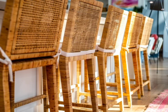 Hayes Counter Stool w/Brass End Caps | Auden & Avery