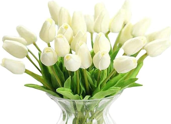 30 pcs Real-Touch Artificial Tulip Flowers Home Wedding Party Decor | Amazon (US)