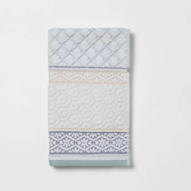 Pattern Filled Stripe Towel Blue - Threshold™ | Target