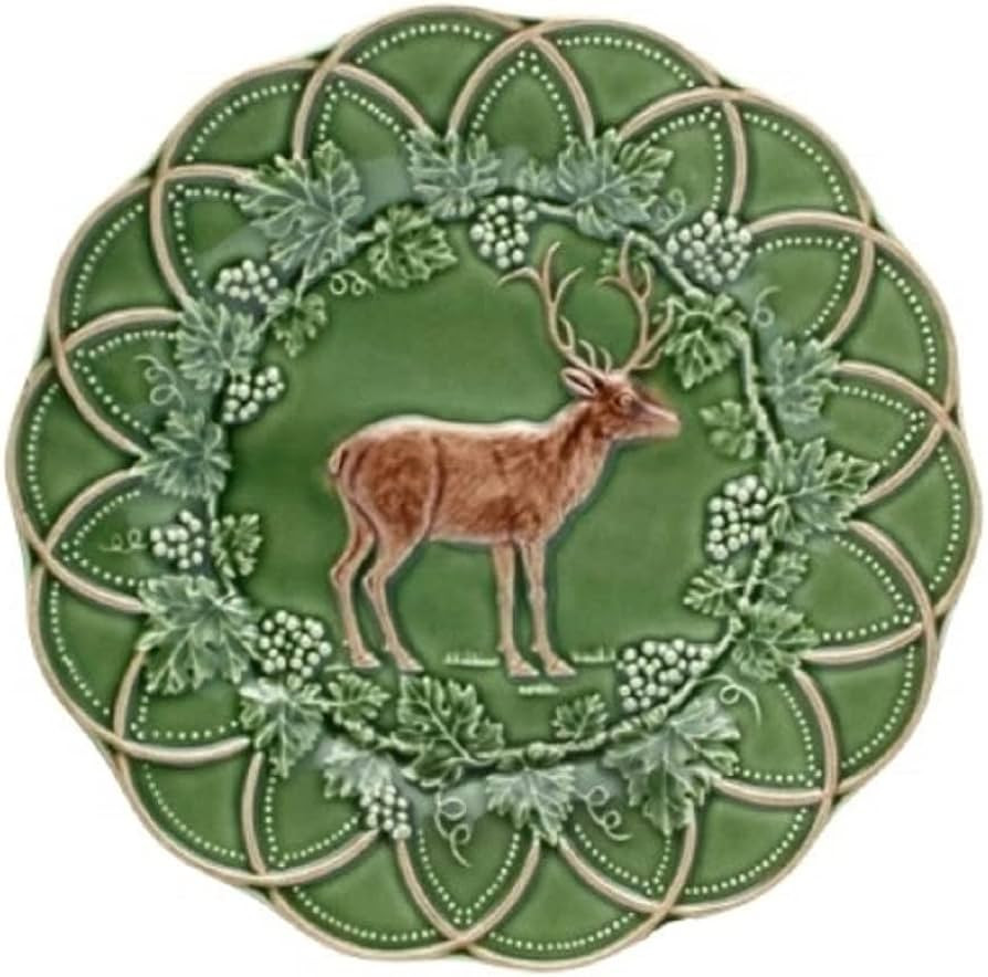 Bordallo Pinheiro Woods Salad / Dessert Plate, Deer, Set of 4 | Amazon (US)