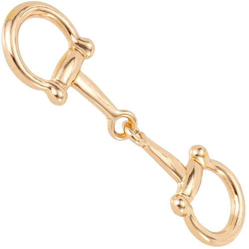 SmallCat Horsebit Scarf Buckle, Metal Silk Scarves Slide Clasp Buckle for Women, Classic Shawl Clip, Glossy Scarf Decoration for Daily Use, Party, Festivals - Gold, 1pcs | Amazon (US)