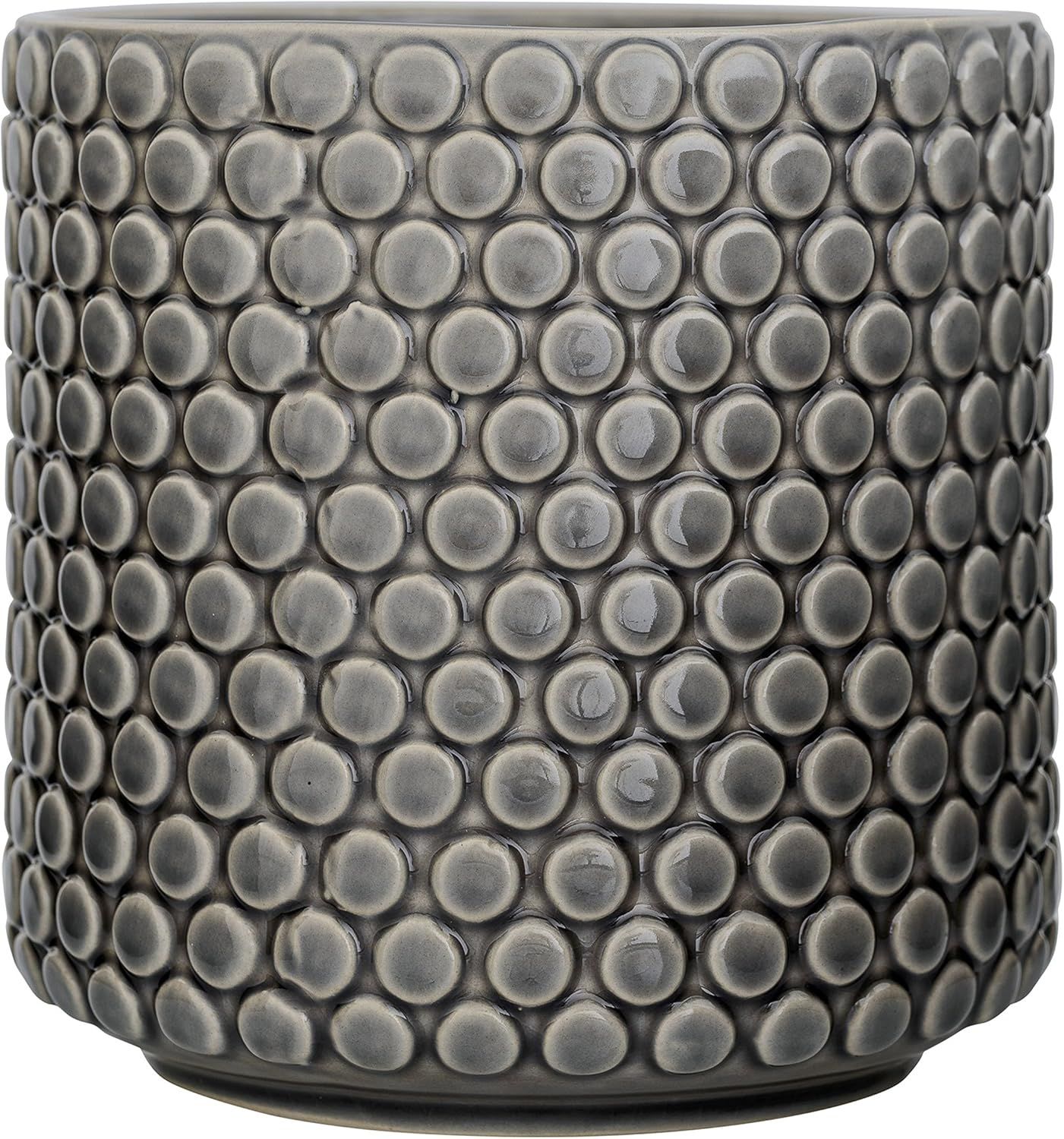 Bloomingville Stoneware Pot with Raised Polka Dot Design, 6", Grey | Amazon (US)
