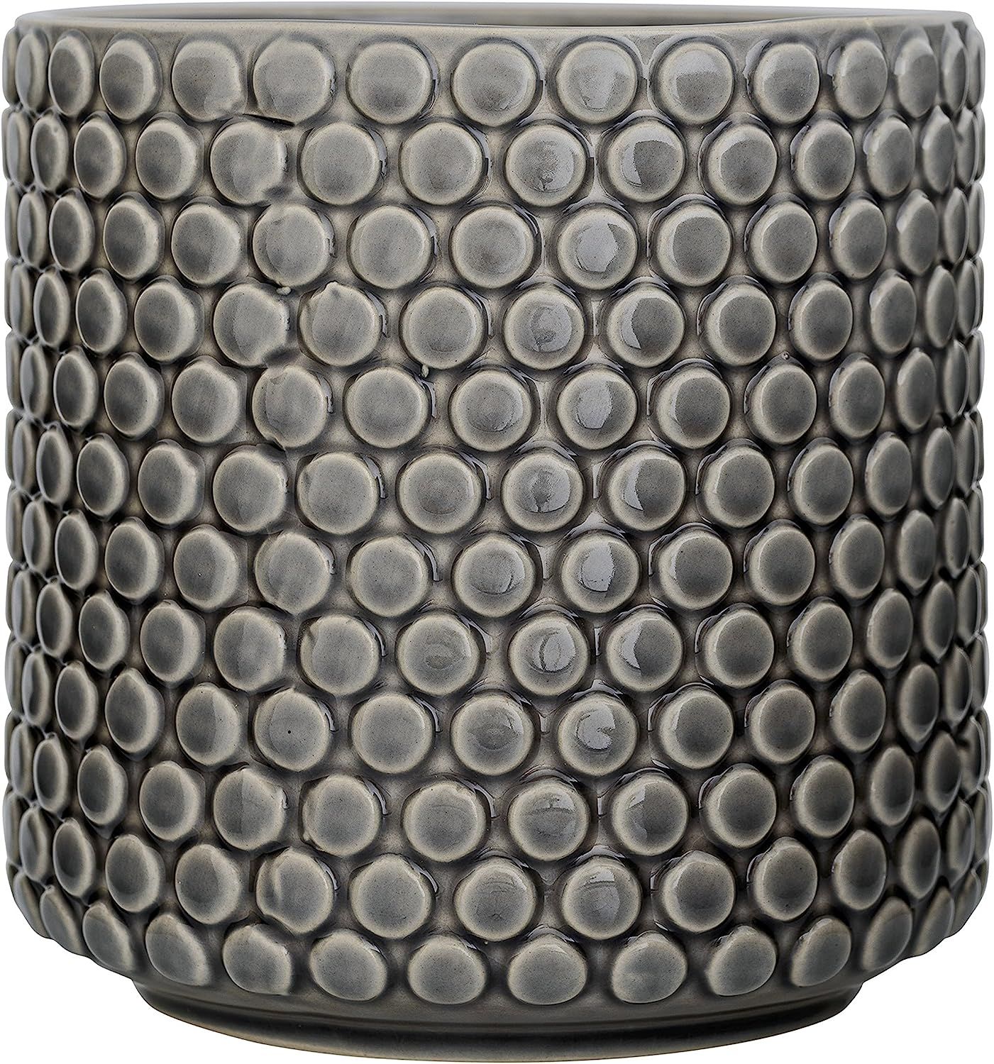 Bloomingville Stoneware Pot with Raised Polka Dot Design, 6", Grey | Amazon (US)