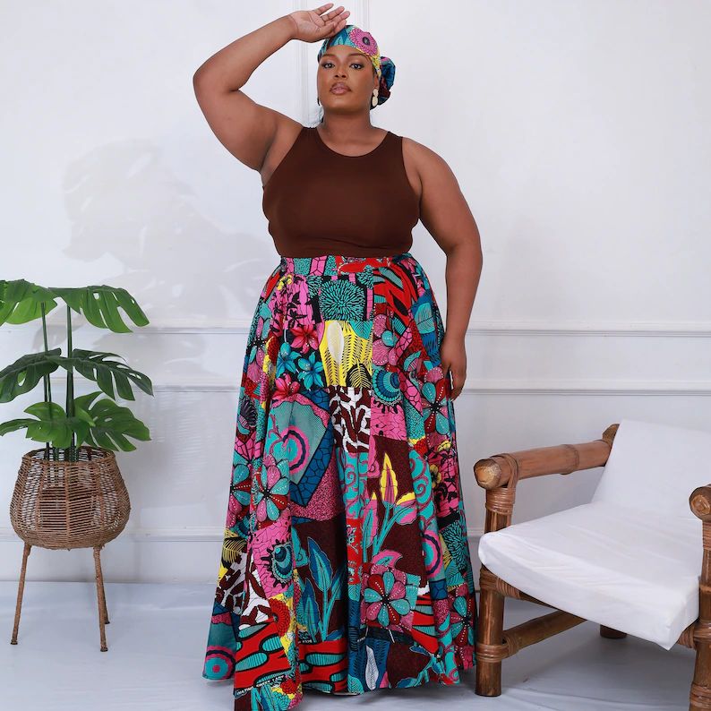 Fela - New In handmade African Print Ankara Maxi Skirt | Etsy ROW