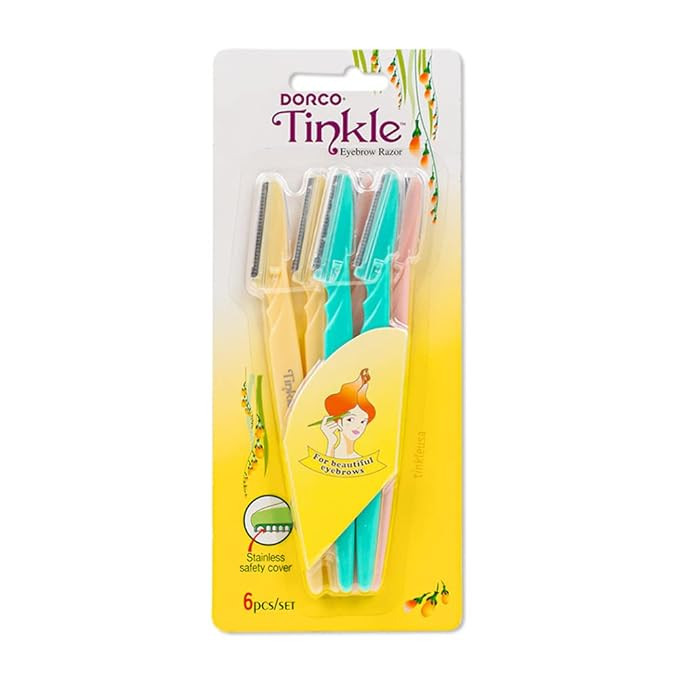 Tinkle Dermaplaning Tool 6 razors/Dermaplanie Razor, Eyebrow Razor, Facial Razor, Face Razor Peac... | Amazon (US)