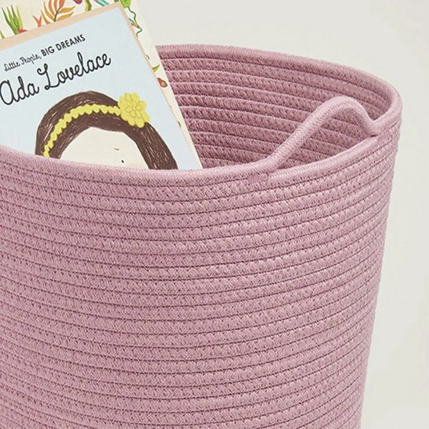 Buy Great Little Trading Company Rope Storage Basket - Rose Pink | Decorative storage boxes | Arg... | argos.co.uk