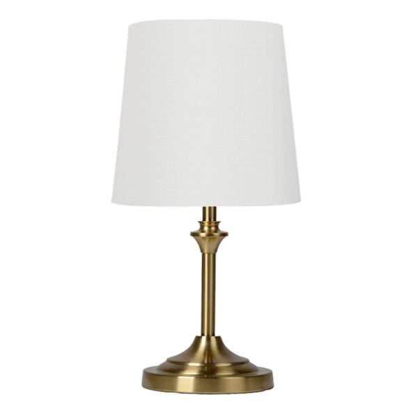 Gold Metal Stick Mini Table Lamp with Shade, 13" | At Home