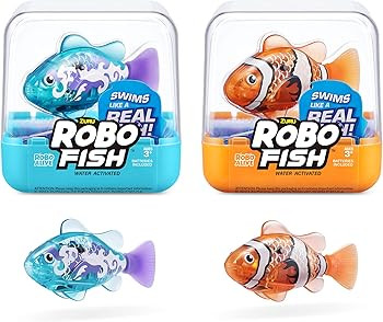 Robo Alive Robo Fish Robotic Swimming Fish (Teal + Orange) by ZURU Water Activated, Changes Color... | Amazon (US)