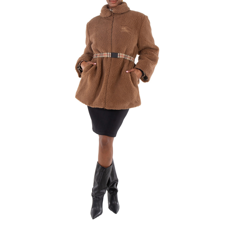 Burberry Embroidered EKD Belt Fleece Coat, Brand Size 4 (US Size 2) | Jomashop.com & JomaDeals.com