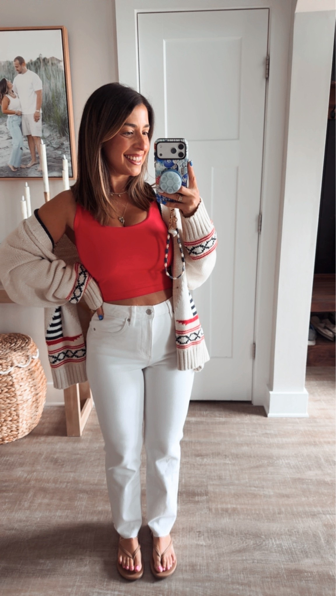 Nantucket vibes outfit 
Size 4 in jeans 
Small in cardigan

#LTKSaleAlert #LTKootd #LTKPetite