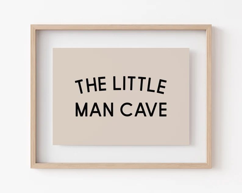 little man cave print | boy nursery decor | neutral boys room decor | boys bedroom decor | boho n... | Etsy (US)