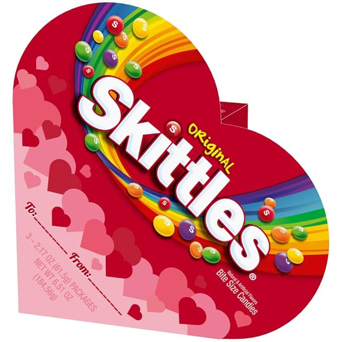 SKITTLES Original Valentine's Day Chewy Candy Heart Box, 6.51 oz | Amazon (US)