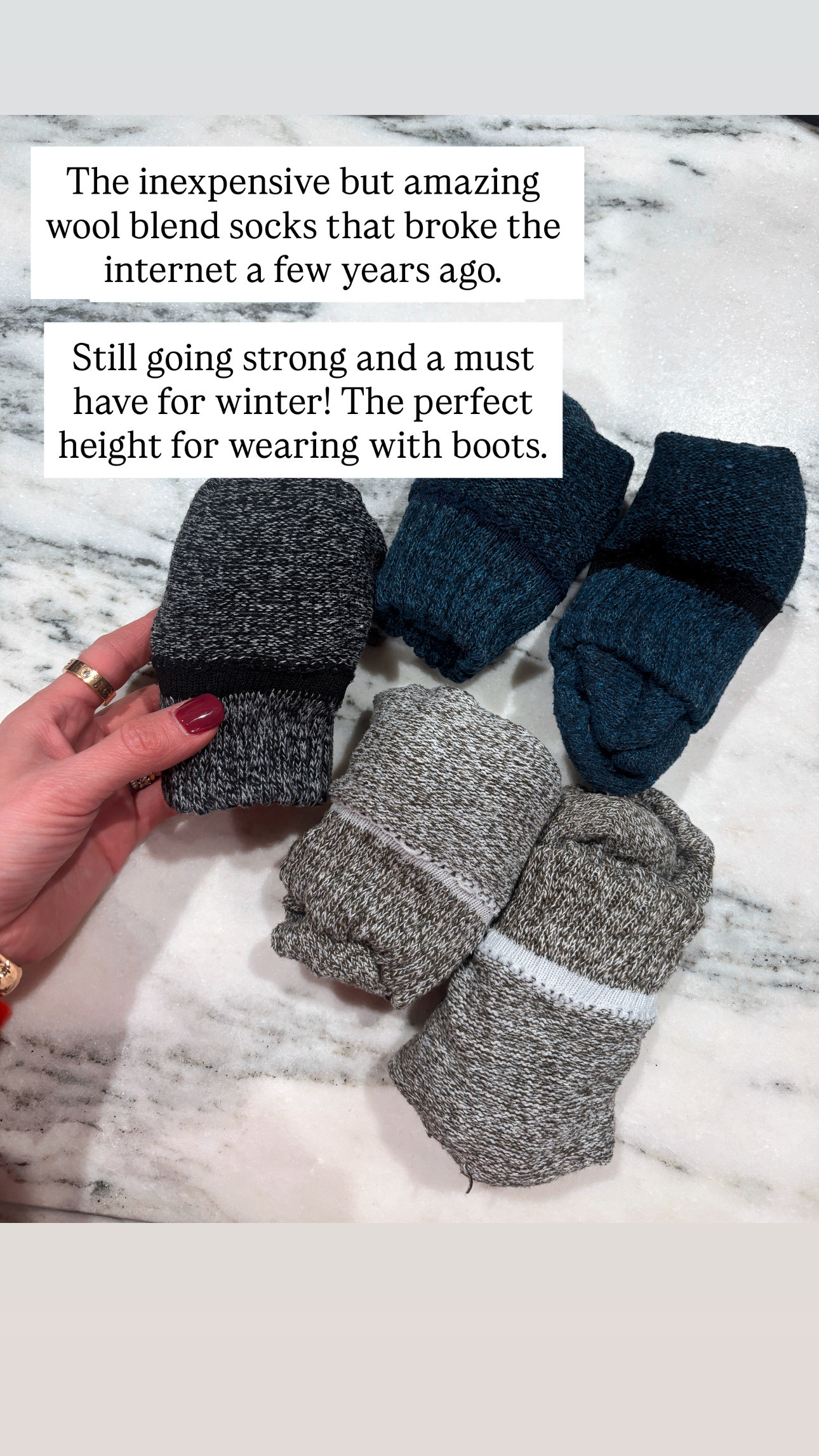 Love these wool blend socks! Very affordable from @amazon 

#LTKSeasonal #LTKFindsUnder50