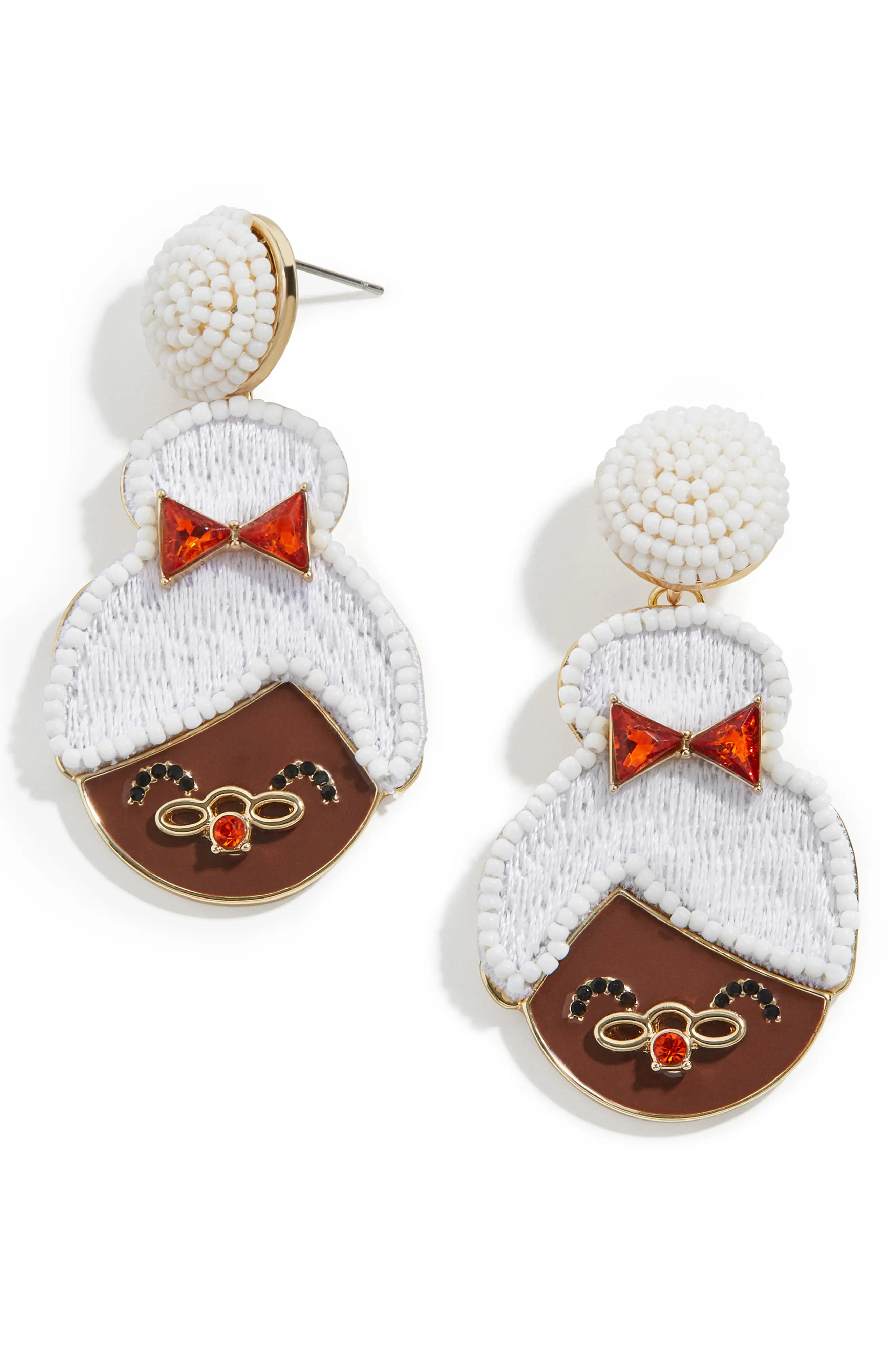 Women's Baublebar Mrs. Claus Drop Earrings | Nordstrom