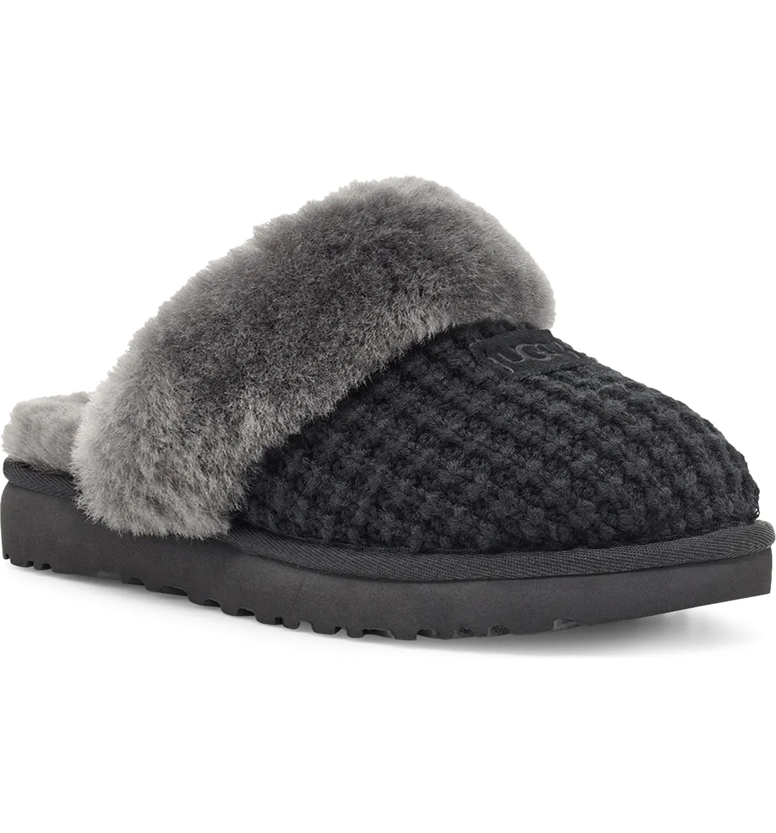 Cozy Knit Genuine Shearling Slipper | Nordstrom