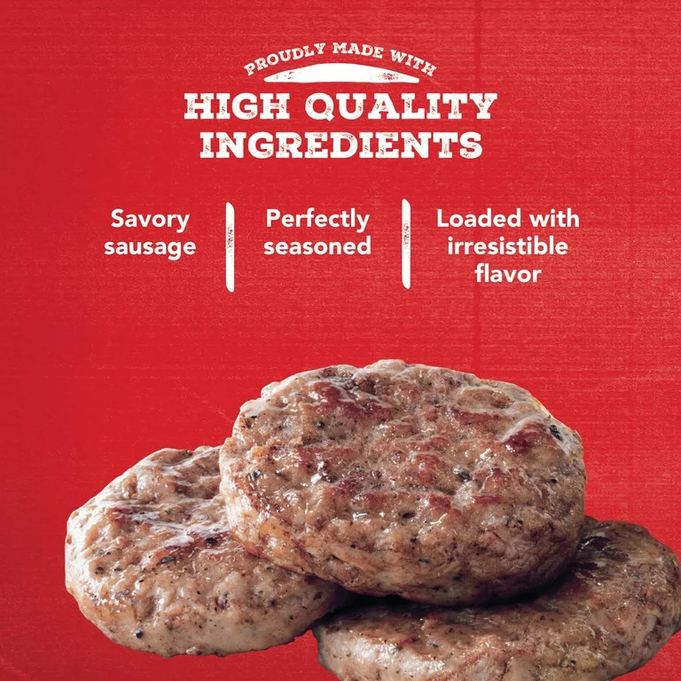 Jimmy Dean Heat 'N Serve Original Pork Breakfast Sausage Patties, 26 Count (Frozen) | Walmart (US)