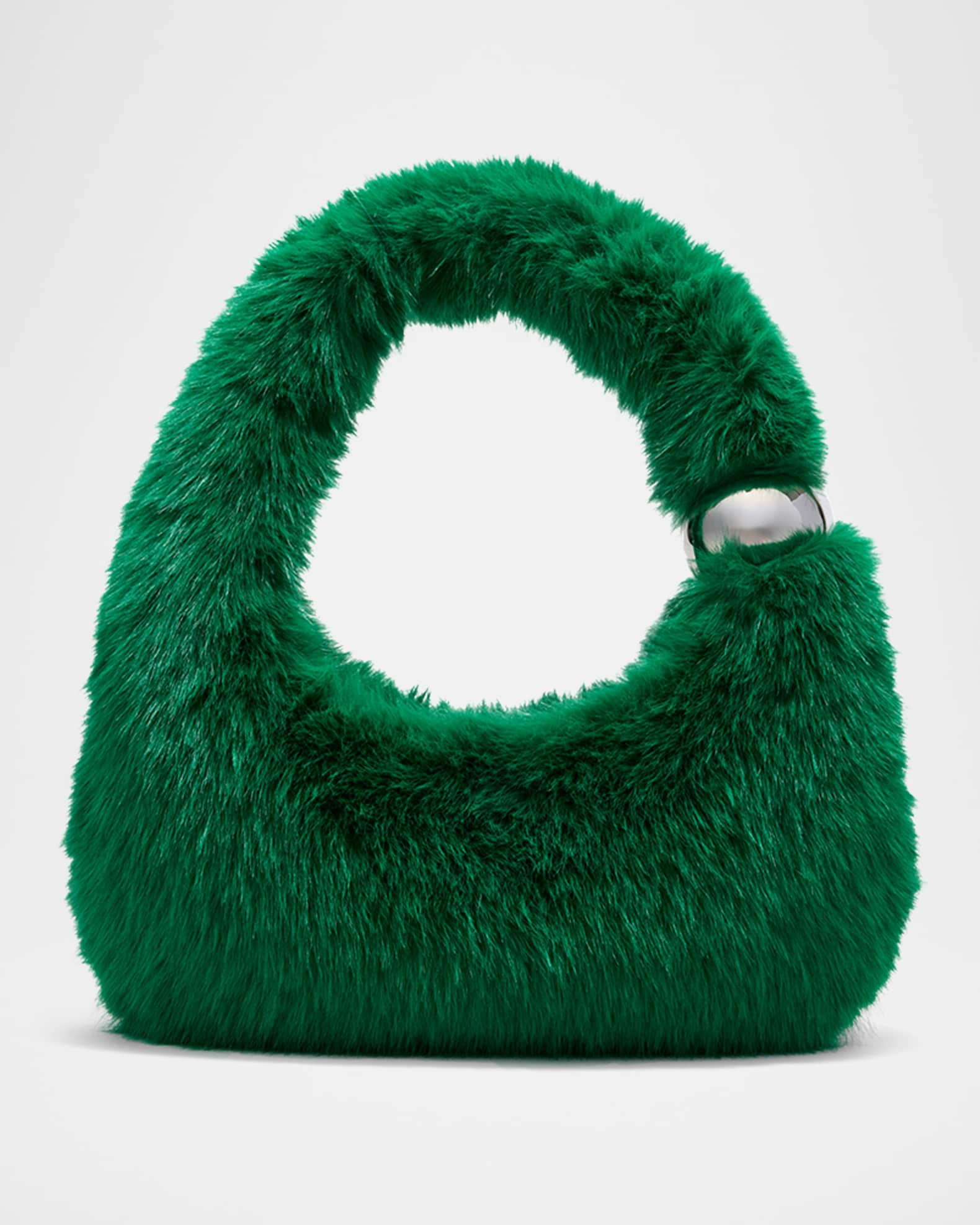 SIMONMILLER Figures Faux Fur Top-Handle Bag | Neiman Marcus