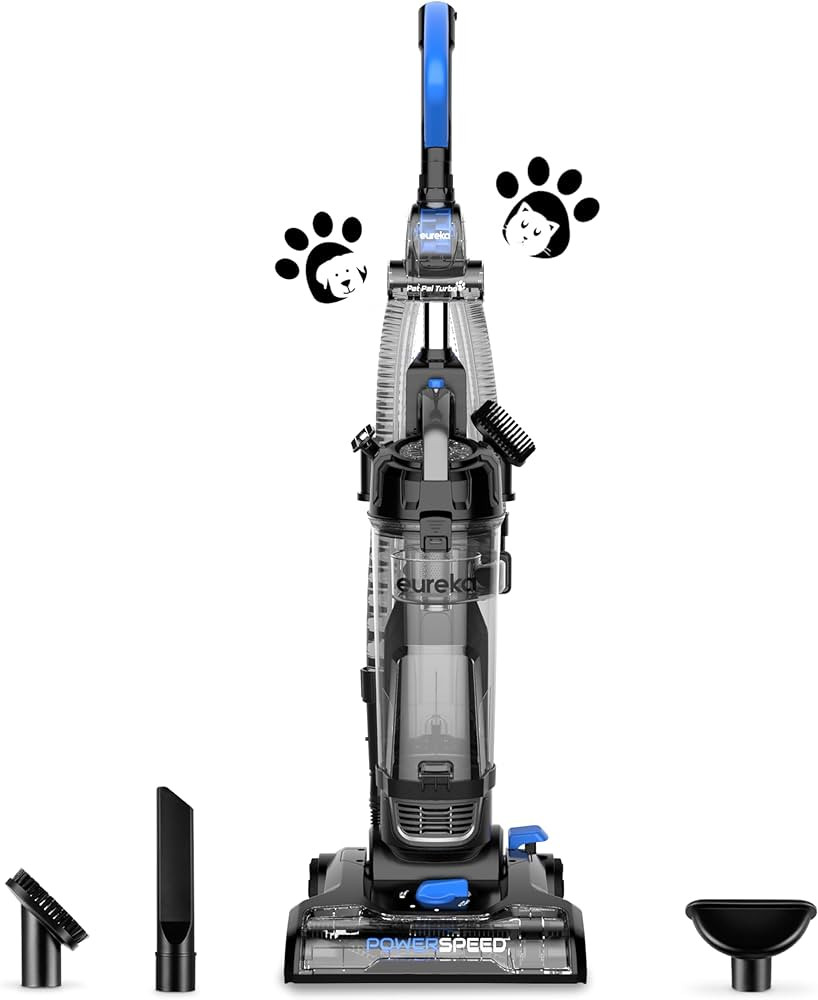 Eureka PowerSpeed Bagless Upright Vacuum Cleaner, Pet Turbo, Black | Amazon (US)
