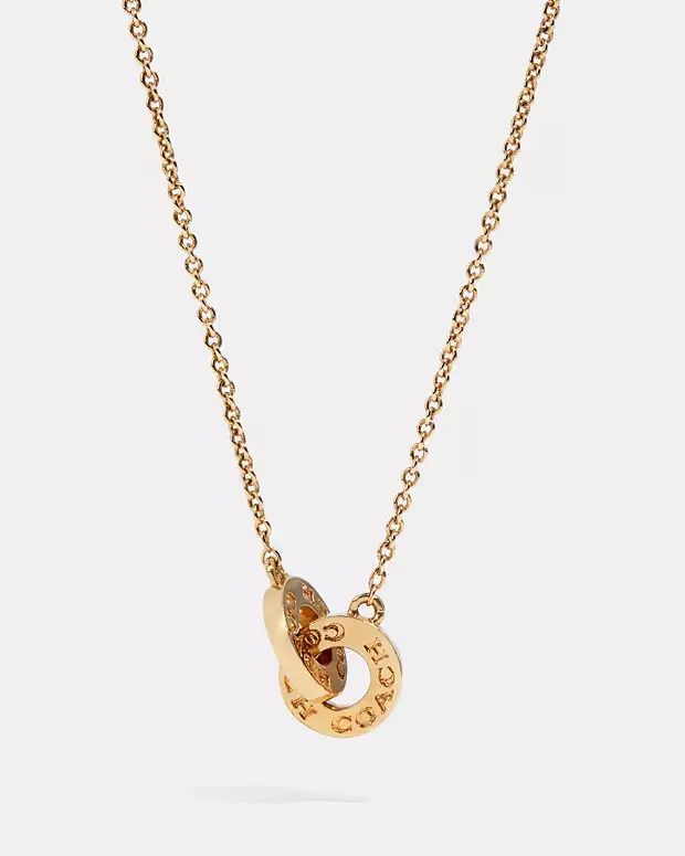 Interlocking Open Circle Pendant Necklace | Coach Outlet US