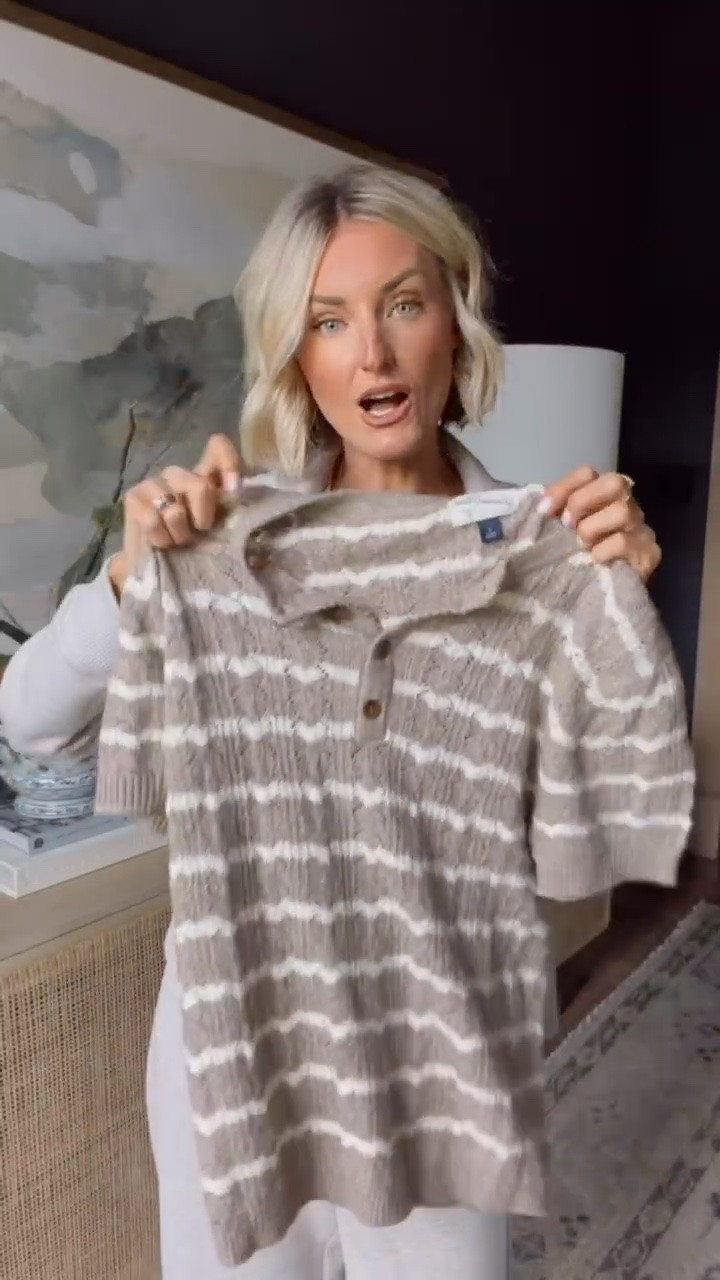 I loved this neutral stripe short sleeve sweater! The pointelle detailing is really pretty! I think this is just a great top to wear with jeans! 

Loverly Grey, Target, fall sweater, new arrivals, fall staples

#LTKSeasonal