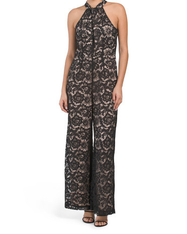 Halter Neck Lace Jumpsuit | TJ Maxx