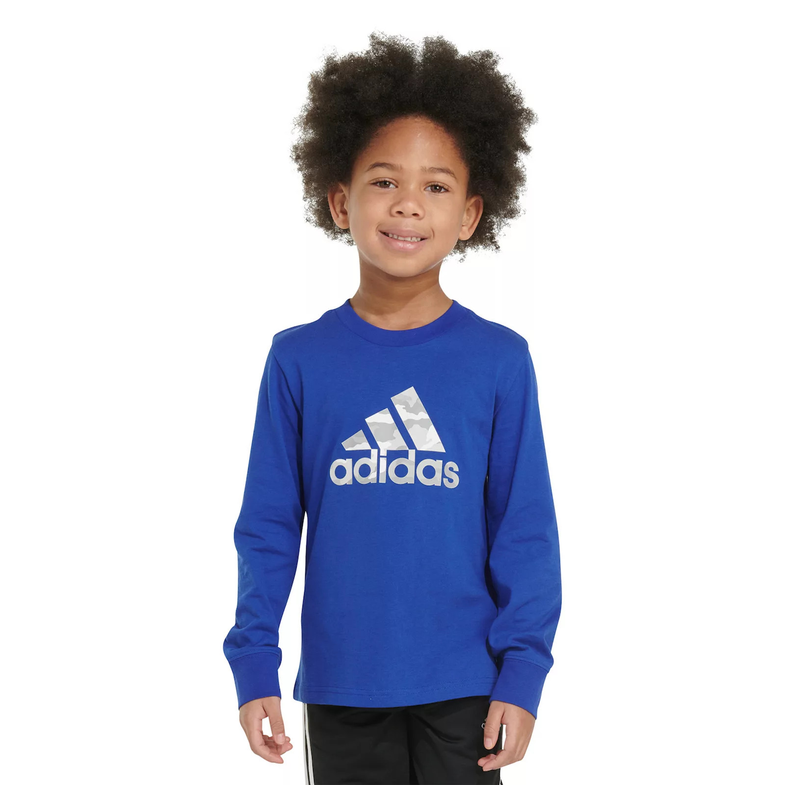 Boys 4-7 adidas France Camo Logo Long Sleeve T-Shirt, Boy's, Semi Lucid Blue | Kohl's