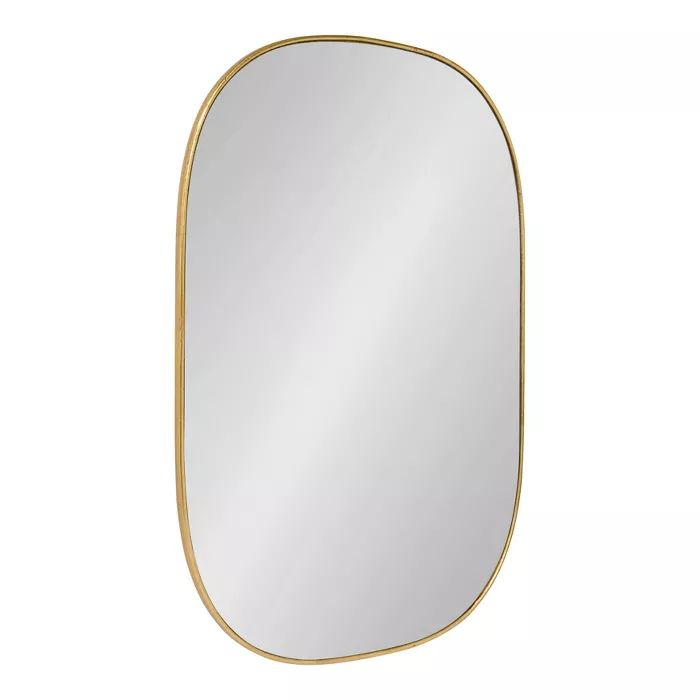 24&#34; x 36&#34; Caskill Capsule Framed Wall Mirror Gold - Kate and Laurel | Target