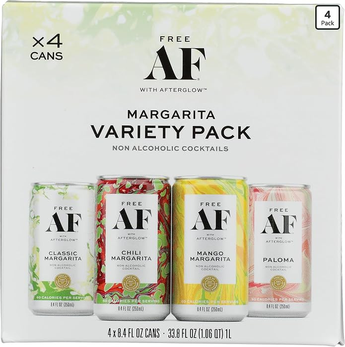 Free AF Non-Alcoholic Margarita Variety 4pk Cans, 8.4 FZ | Amazon (US)