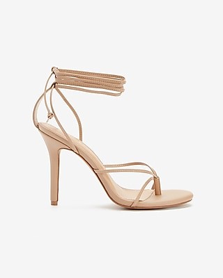 Strappy Heeled Thong Sandals | Express