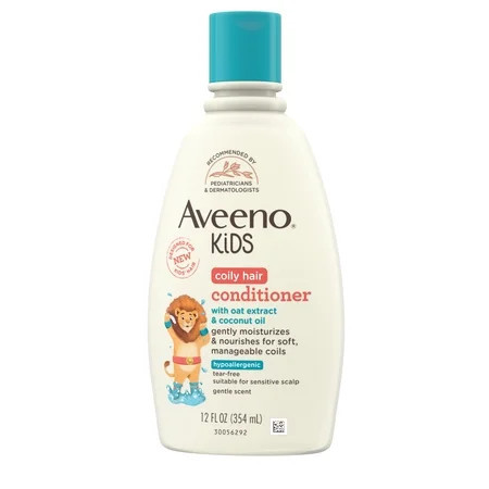 Aveeno Kids Coily Hair Conditioner, Hypoallergenic, 12 fl. oz | Walmart (US)