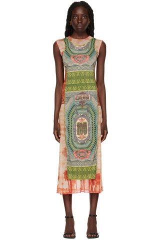 Multicolor 'The Multi-Print' Midi Dress | SSENSE