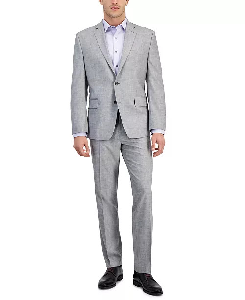 Perry Ellis Men's Modern-Fit Solid Nested Suit | Macy's