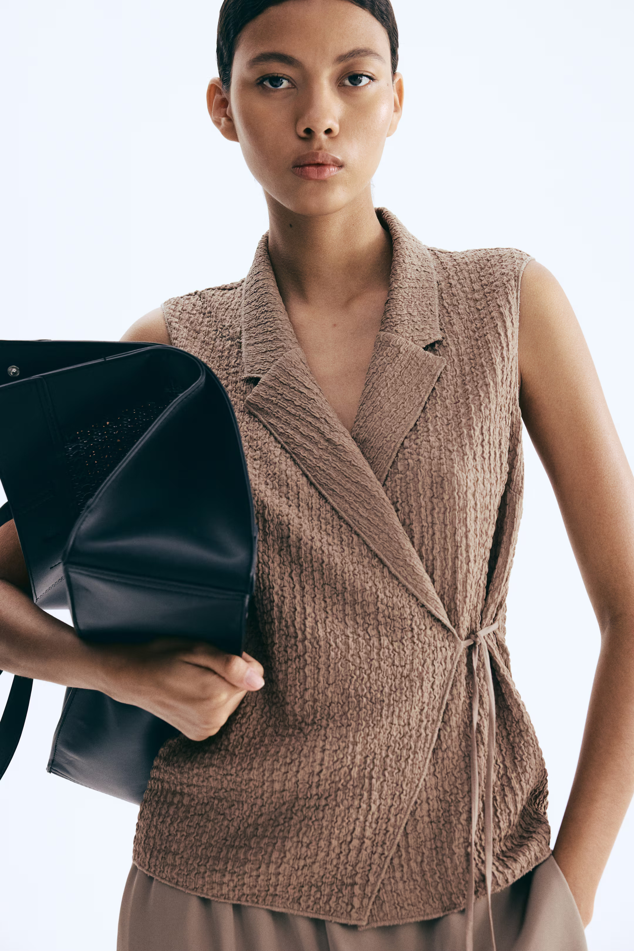 Textured jersey waistcoat | H&M (UK, MY, IN, SG, PH, TW, HK)