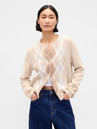 CashSoft Stretch Pointelle Cardigan | Gap (US)