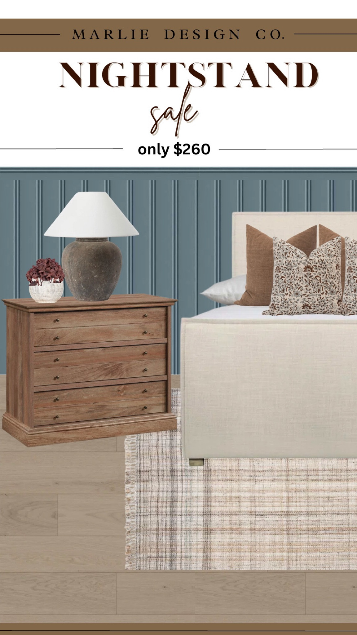 Nightstand | nightstand sale | affordable bedroom furniture | upholstered bed | pillow cover combo | neutral rug | bedroom rug | faux hydrangeas | lamp | living room rug | vase | planter | nightstand chest | Wayfair | walmart | Amazon | Etsy | McGee & co | Target 

#LTKsalealert #LTKhome #LTKunder100