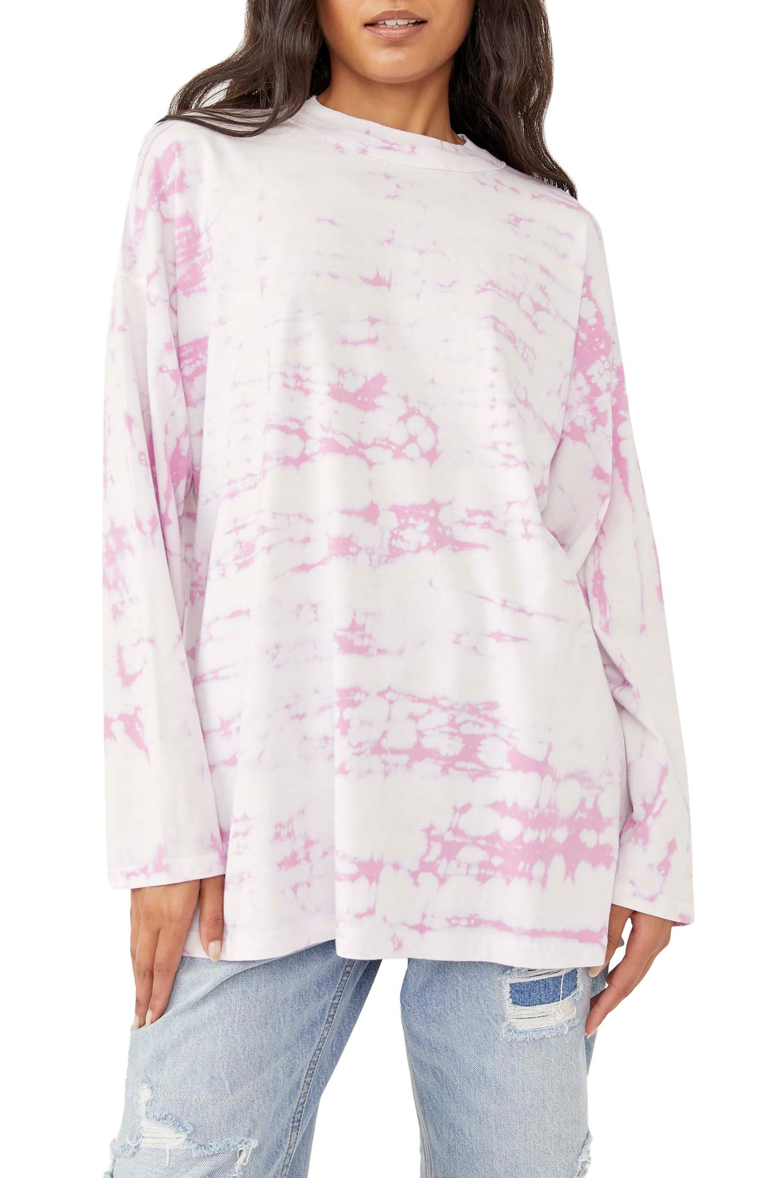 Be Free Tie Dye Oversize Long Sleeve T-Shirt | Nordstrom | Nordstrom