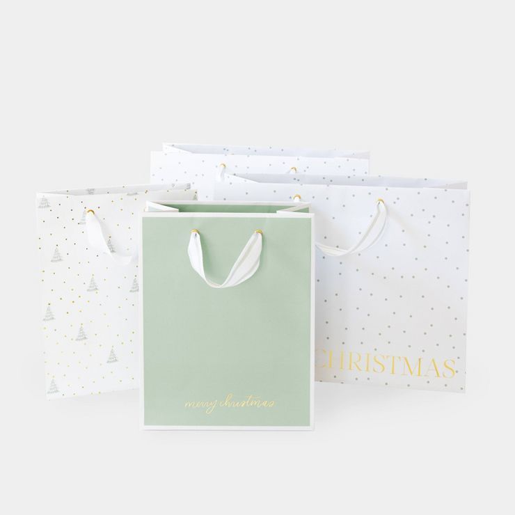4 Bag Set Mint and White (2 Cub, 2 Large Vogue) - Sugar Paper™ + Target | Target