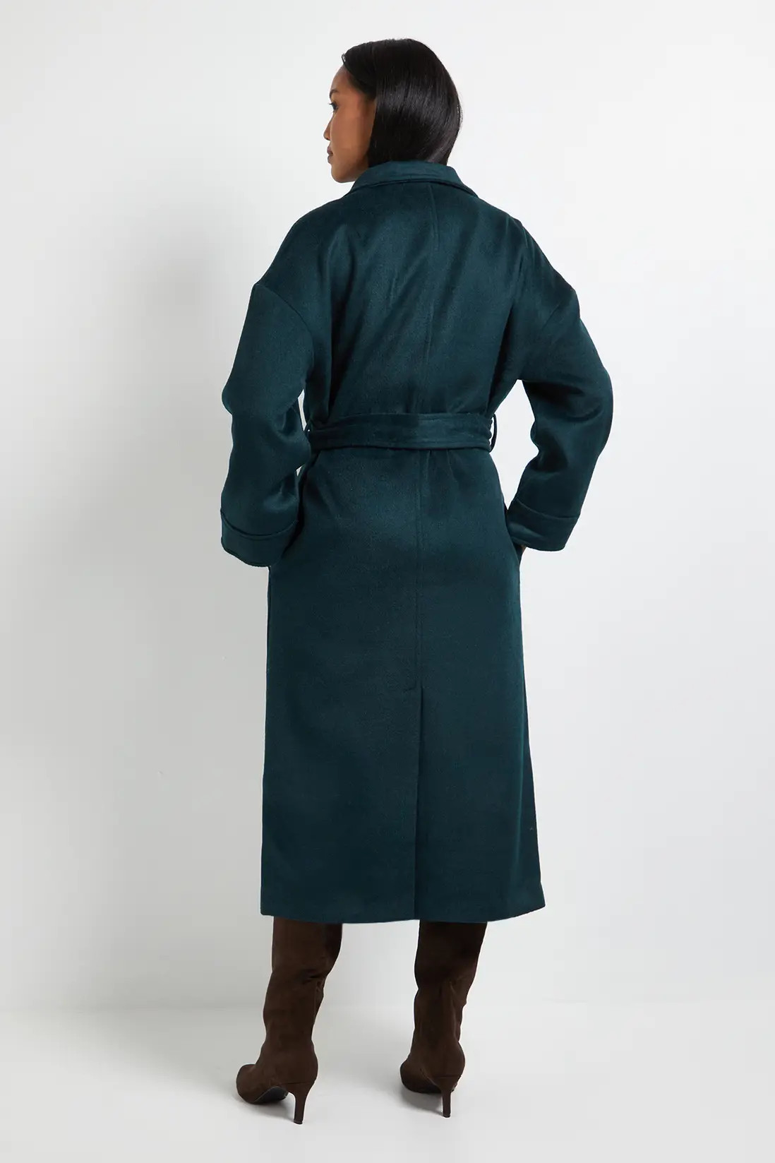 Principles by Wallis Collar Wrap Betled Coat | boohoo (US & Canada)