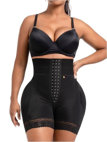 Snatched Body 002419 High Waisted Colombian Shapewear Faja BBL Short Black S | Amazon (US)