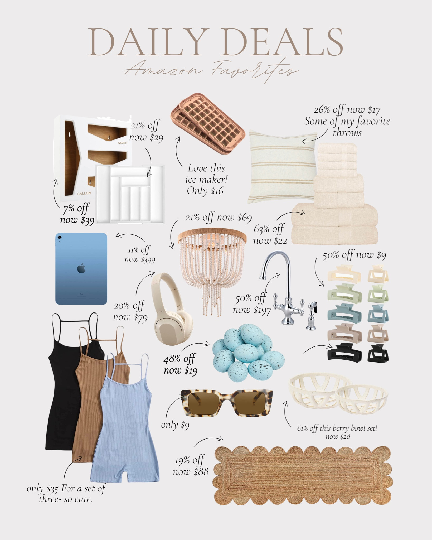 amazon daily deals / deals of the day / amazon home finds / amazon fashion finds / amazing sale : amazon kitchen / amaozn rugs / amazon spring home sale finds 

#LTKsalealert #LTKhome #LTKstyletip