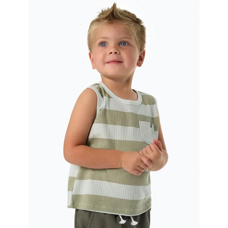 Modern Moments by Gerber Toddler Boy Organic Tank Top With Pockets, Sizes 12M-5T | Walmart (US)