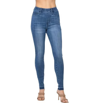 Women's High Waist Release Hem Pull On Skinny Jegging - Judy Blue 1 | Target